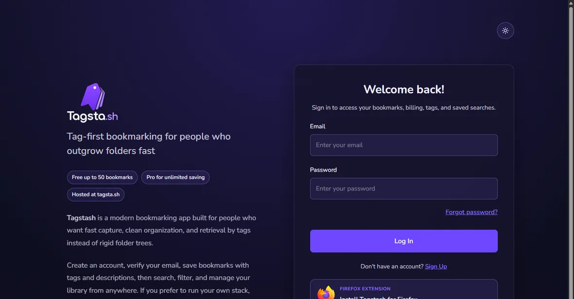 Tagstash bookmarking tool